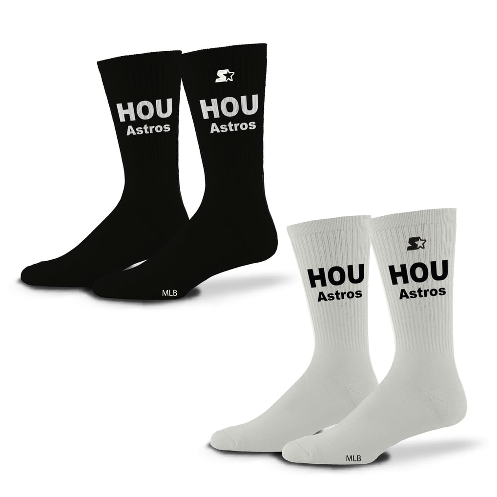  Houston Astros Starter Assist Socks 2 Pack - Black/White